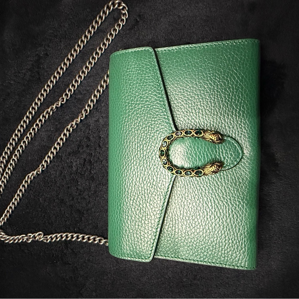 Authentic GUCCI Green Dionysus Mini Chain Bag